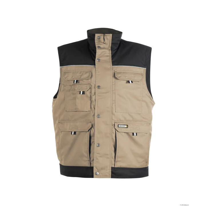 Gilet sans manche doublure polaire HULST DASSY beige noir