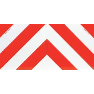 Jeu de 2 plaques aciers carrées rétro réfléchissantes 423X423mm