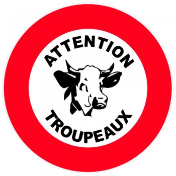Panneau de Signalisation Attention Troupeau