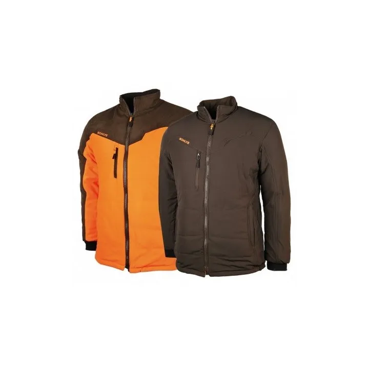 Blouson chasse réversible SOMLYS haut de gamme orange/marron