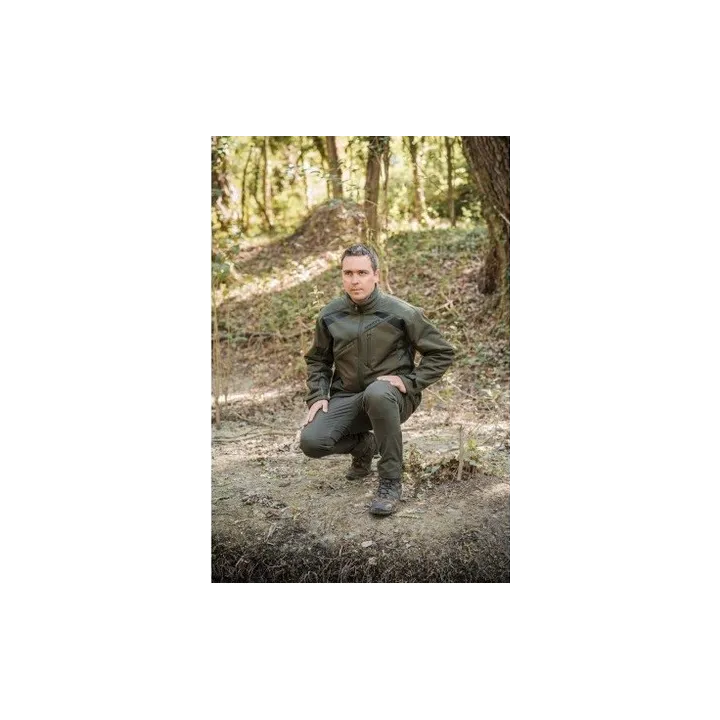 Veste newtek softshell verte 420 sherpa Somlys