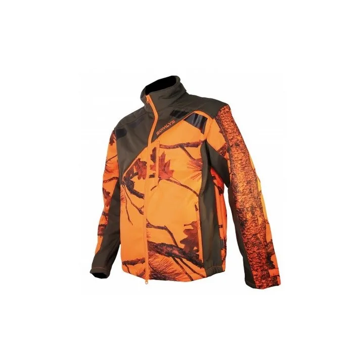 Veste SOMLYS habillée Softshell Newtek sherpa camouflage orange