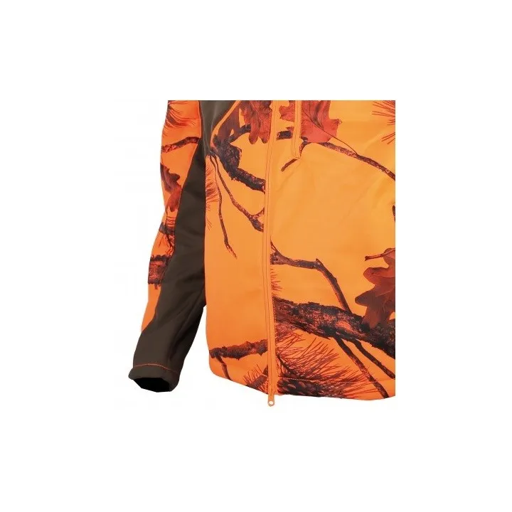 Veste SOMLYS habillée Softshell Newtek sherpa camouflage orange