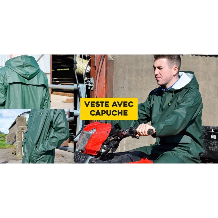 Pantalon de pluie AGRIHEALTH PU et polyester couleur verte