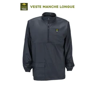 Veste de pluie manche longue sans capuche AGRIHEALTH Polyuréthane et polyester bleu sans capuche