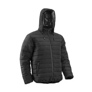 blouson thermique noir à capuche