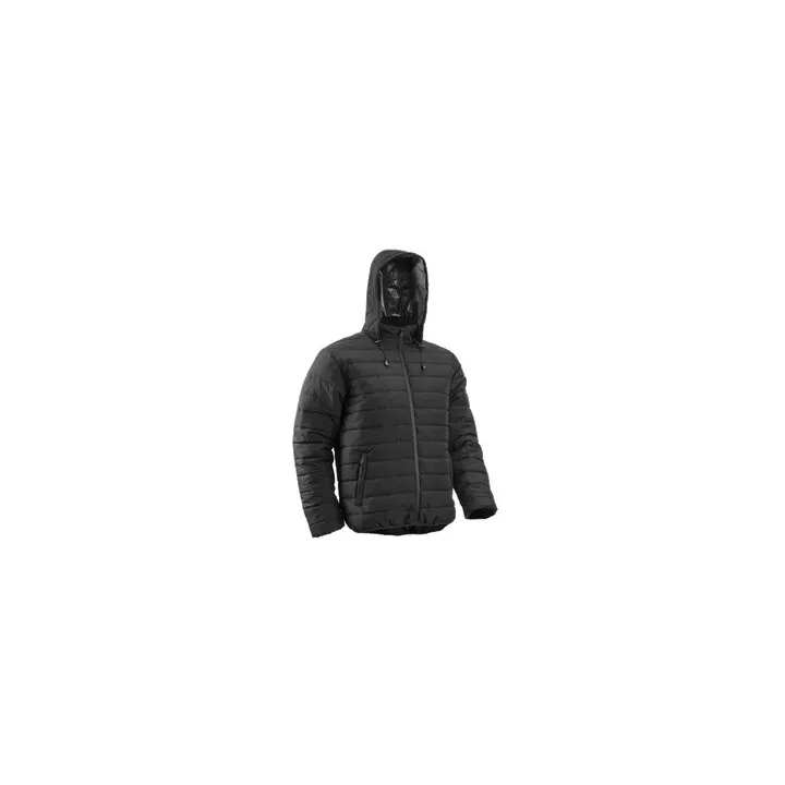 blouson thermique noir à capuche