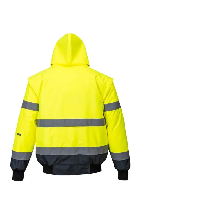 Blouson haute visibilité manches amovibles 3 en 1 en (2 coloris)