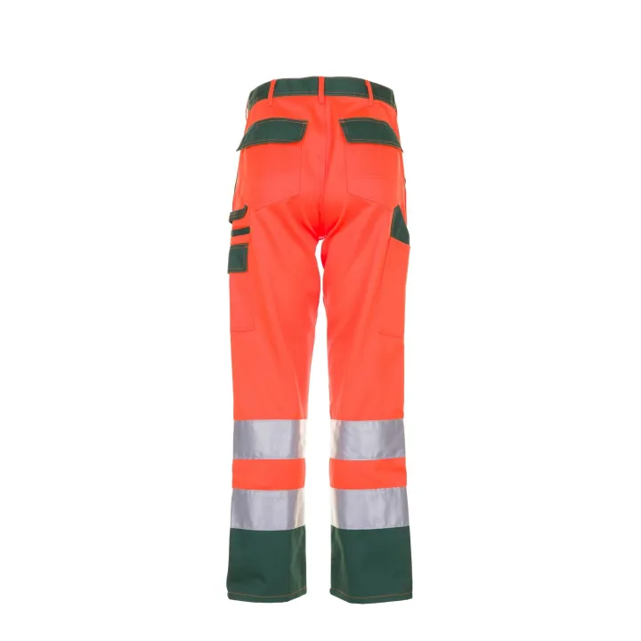Pantalon multirisque haute visibilité PLANAM orange vert dos