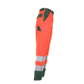 Pantalon multirisque haute visibilité PLANAM orange vert profil