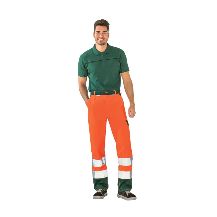 Pantalon multirisque haute visibilité PLANAM orange vert homme