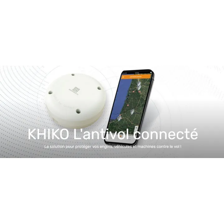 Balise Antivol autonome KHIKO connecté engins, tracteurs