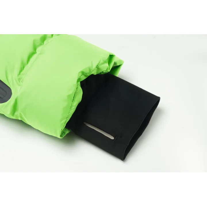 Élastique de la manche Veste froid verte pour hommes Powder