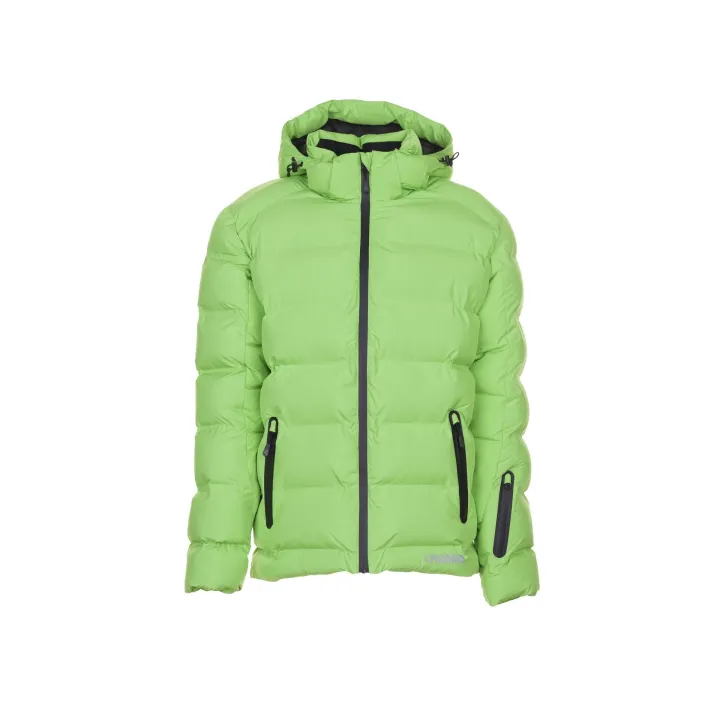 Vue de face de la veste froid pour hommes Powder verte