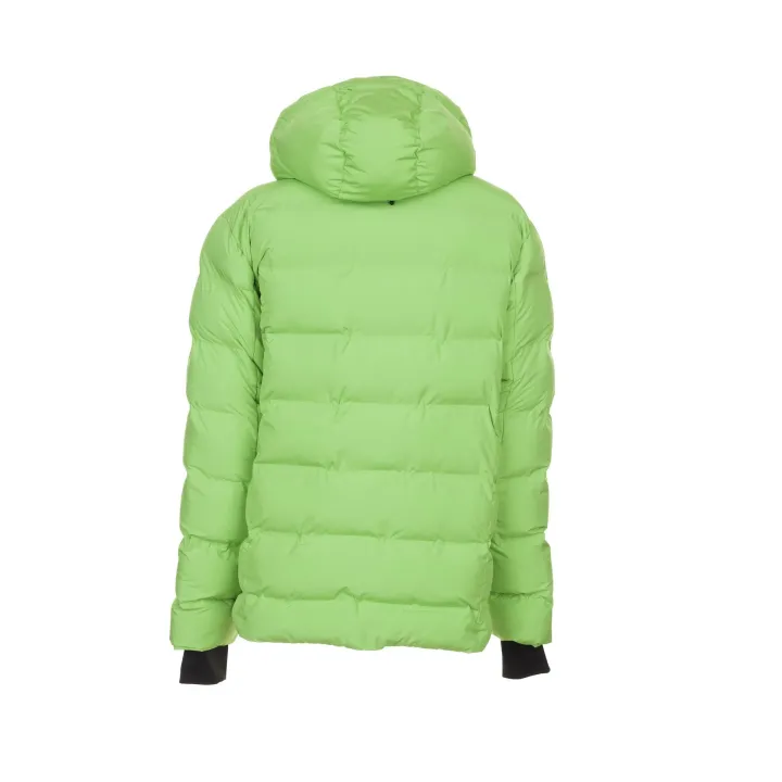 Vue de dos de la veste froid pour hommes Powder verte