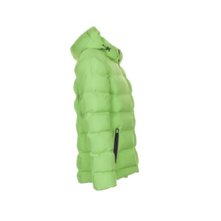 Vue latérale de la veste froid pour hommes Powder verte