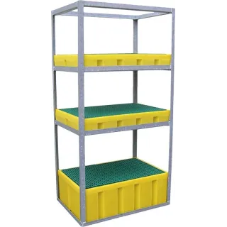 Rayonnage de rétention en acier galvanisé, 67 x 101 x 200 cm