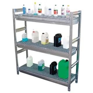 Rayonnage de rétention, acier galvanisé, 51 x 152 x 180 cm, 960 kg