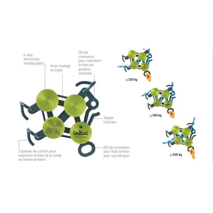 Frein de rétention HULK jusqu’à 500kg  COURANT ÉLAGAGE