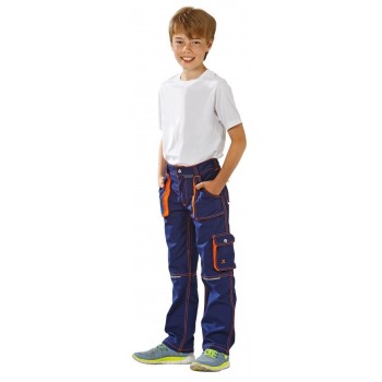 Enfant en pantalon JUNIOR bleu marine / orange