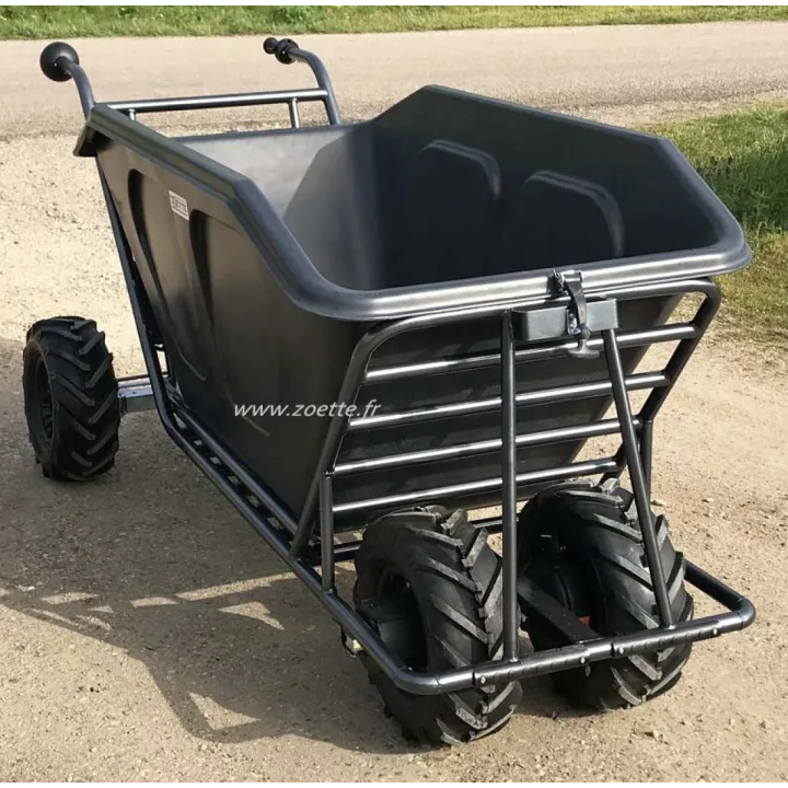 Les deux moteurs de la brouette électrique 500 litres