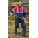 Combinaison de travail 2df VISIBILITY anti happement rouge coton / poly