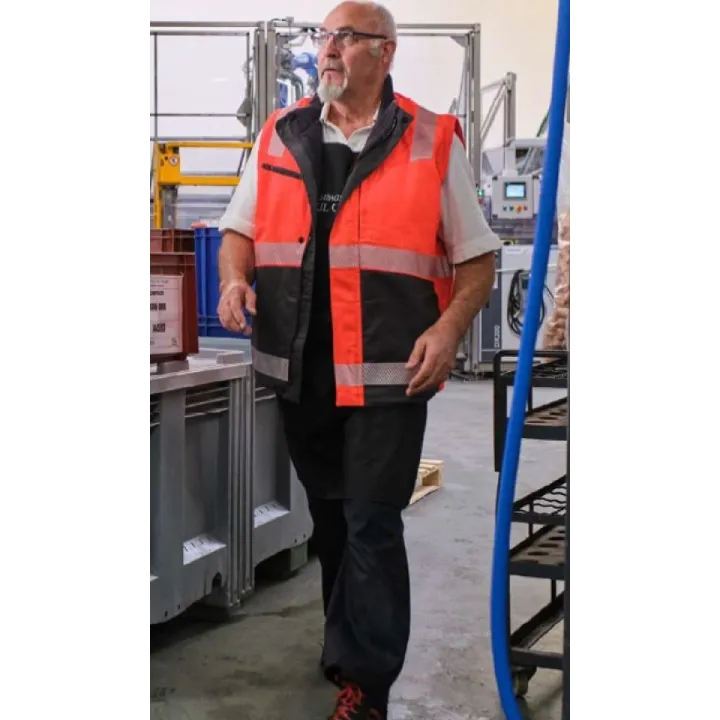 chaine embouteillage gilet HV rouge CEPOVETT