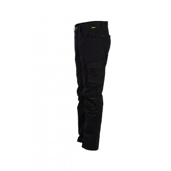 Pantalon de travail stretch noir profil