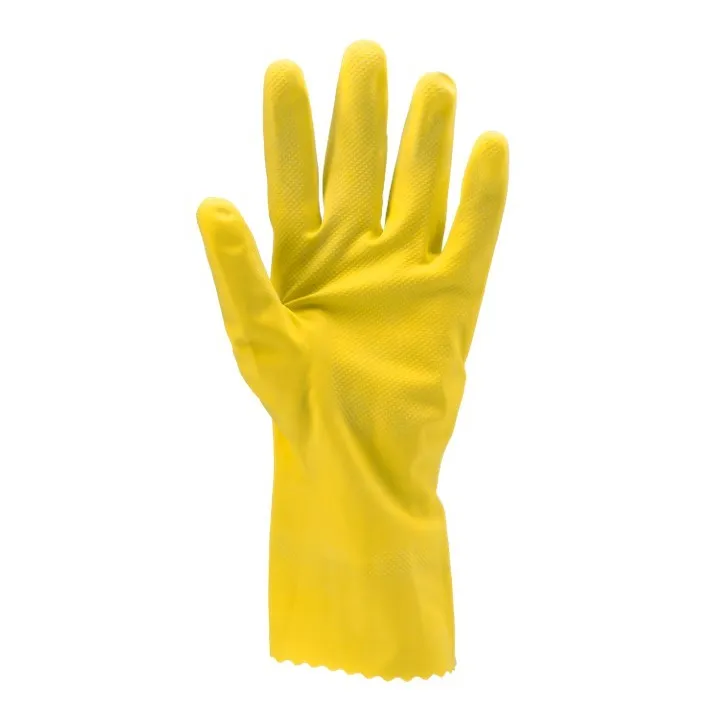 Gant ménage latex adhérisé 0.42 mm face
