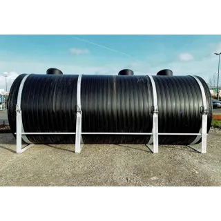 Cuves enterrée ou aérienne PEHD D.P. avec Berceaux Galva