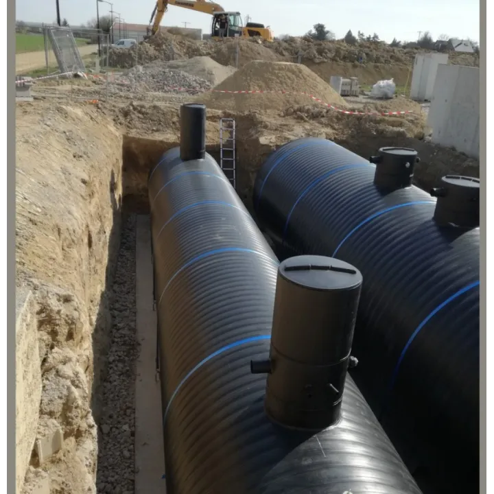 Cuves enterrée ou aérienne PEHD D.P. avec Berceaux Galva