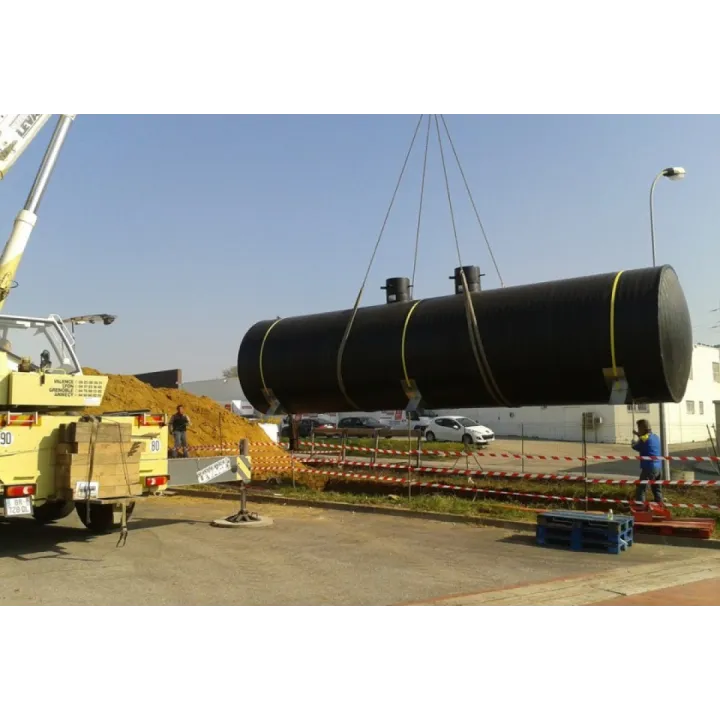 Cuves enterrée ou aérienne PEHD D.P. avec Berceaux Galva