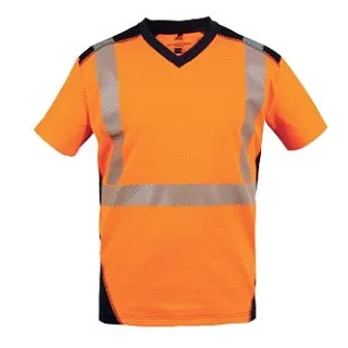 Tee-shirt haute visibilité manches courtes, Bali orange