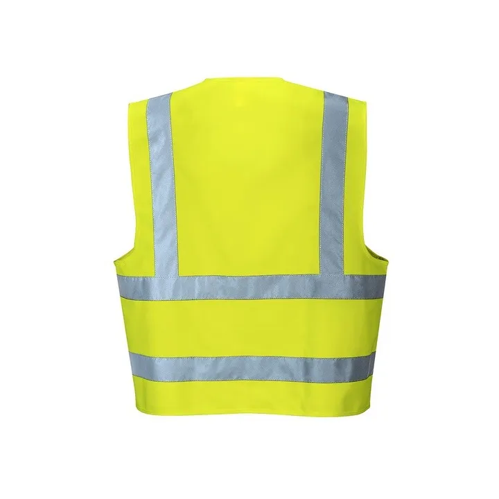 Gilet silhouetté haute visibilité jaune EN471