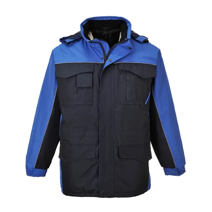 Parka robuste et imperméable rip stop marine bleu