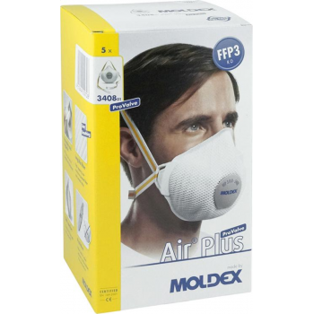 Masque jetable MOLDEX Série Air Plus 3405 FFP3 R D avec soupape - Boite de  5 masques