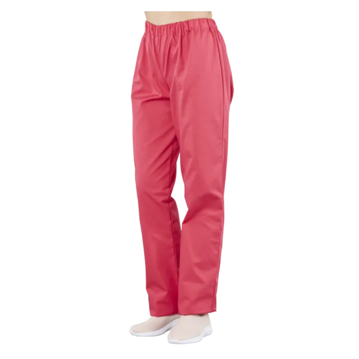 Pantalon mixte polyester coton élastiqué PACO fuchsia  PBV