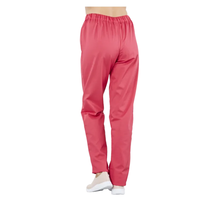Pantalon mixte polyester coton élastiqué PACO fuchsia  PBV