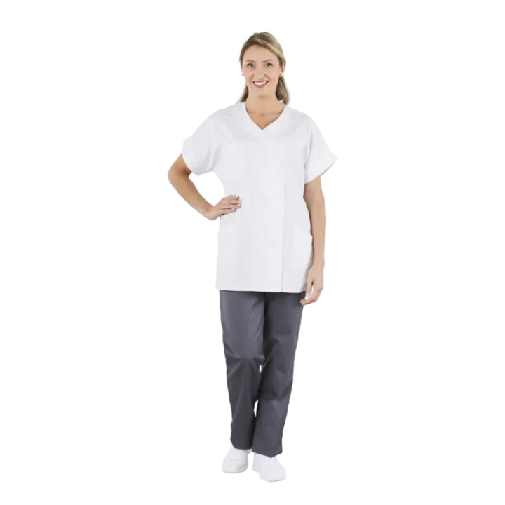 Pantalon mixte polyester coton élastiqué PACO gris  PBV