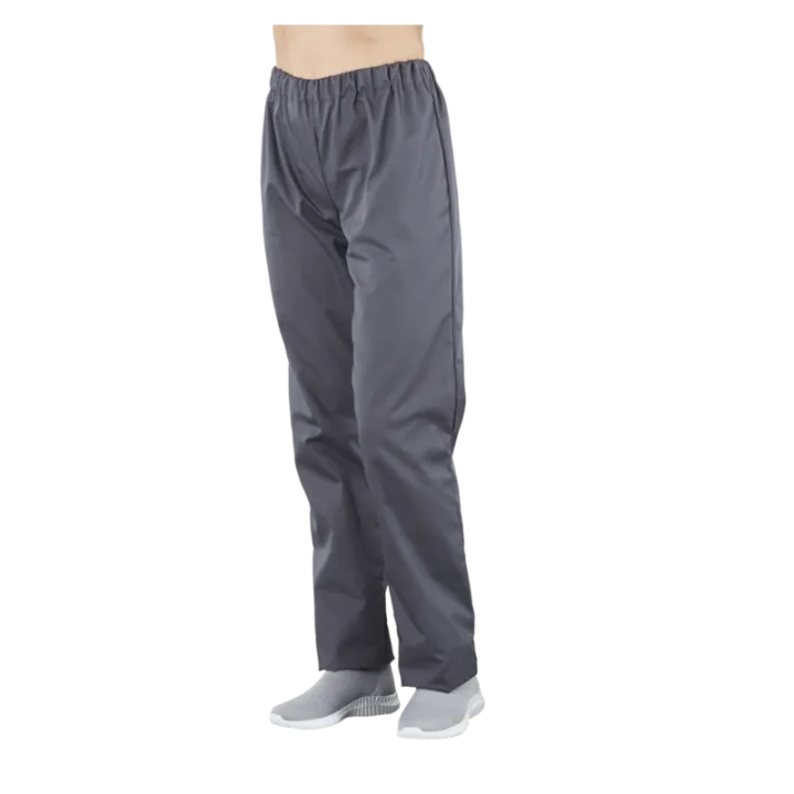 Pantalon mixte polyester coton élastiqué PACO gris  PBV
