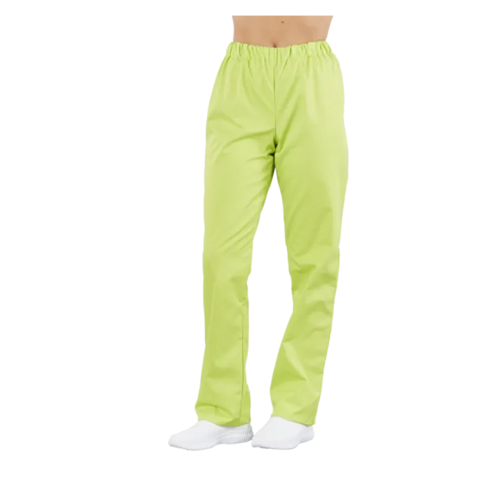 Pantalon mixte polyester coton élastiqué PACO lime  PBV