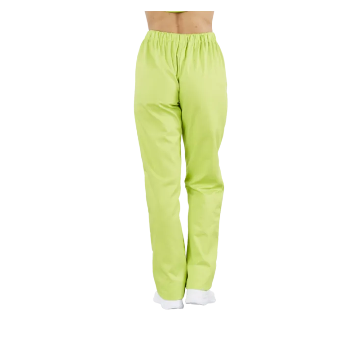 Pantalon mixte polyester coton élastiqué PACO lime  PBV