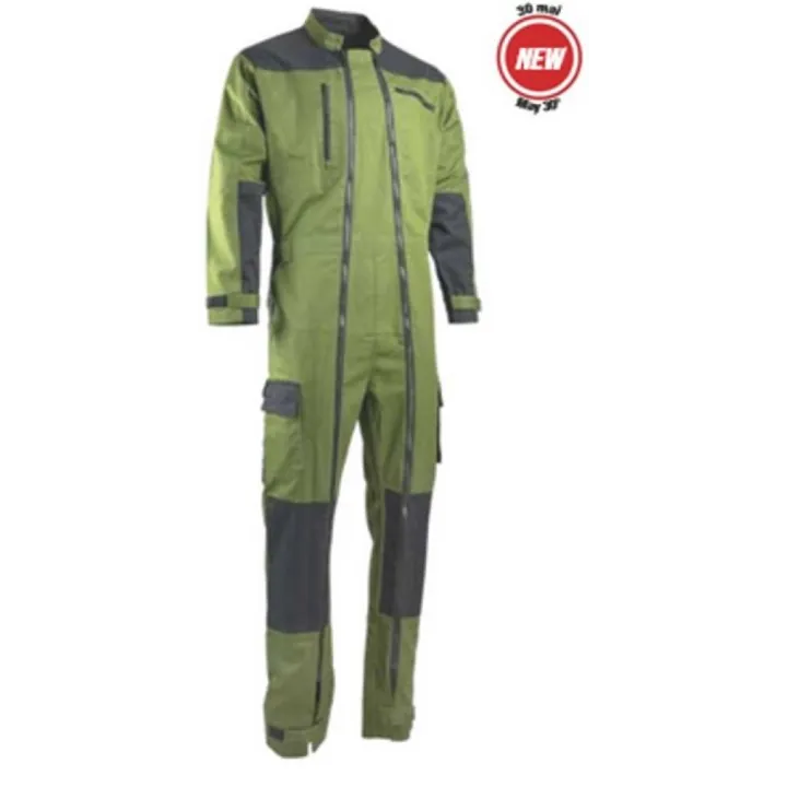 Combinaison 2 DF poly coton TRIDENT vert - noir LMA