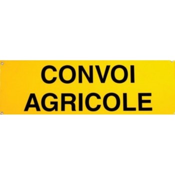Panneau convoi agricole simple face adhésif 1200 x 40 cm