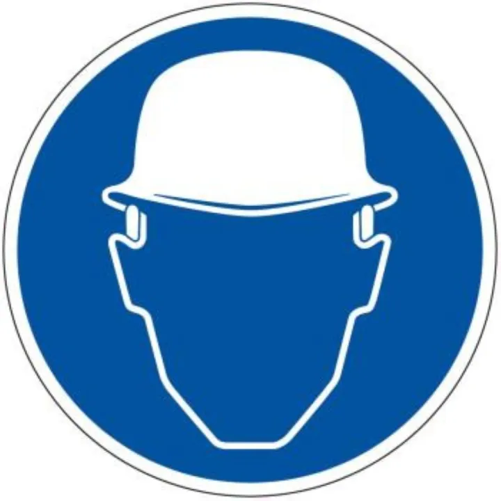 Panneau port de casque de chantier obligatoire adhesif