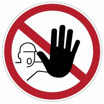 Panneau entrée interdite aux personnes non autorisées rigide ou adhésif 180 mm