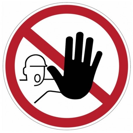 Panneau entrée interdite aux personnes non autorisées rigide ou adhésif , 18 cm