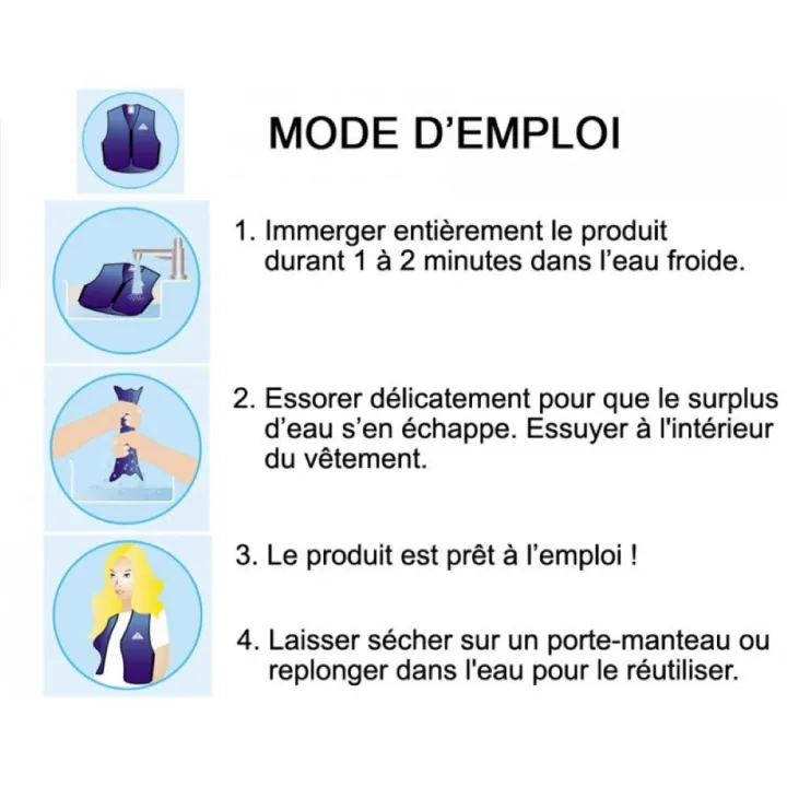 Casquette rafraichissante HYPERKEWL mode d'emploi