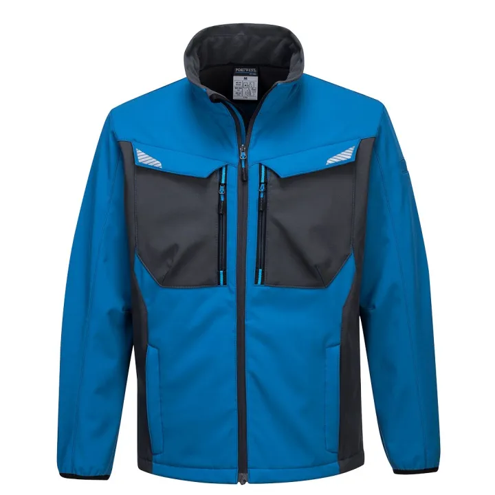 Veste T750 Softshell WX3 bleue imper respirante doublée micro polaire