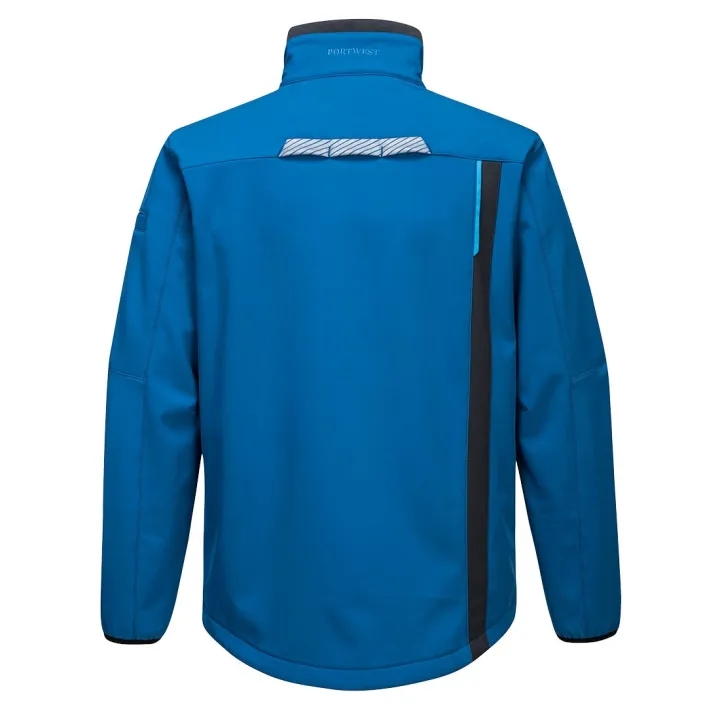 Veste T750 Softshell WX3 bleue dos imper respirante doublée micro polaire